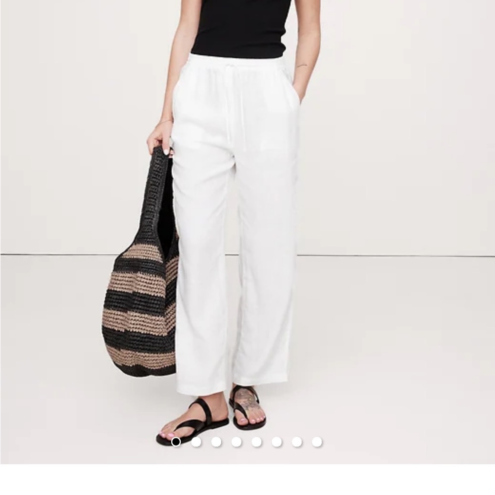 Women's White linen pants